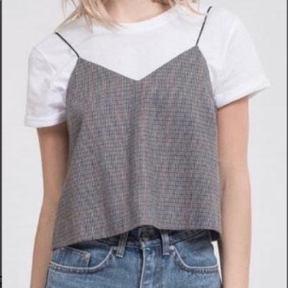 NWT plaid blouse/tank top